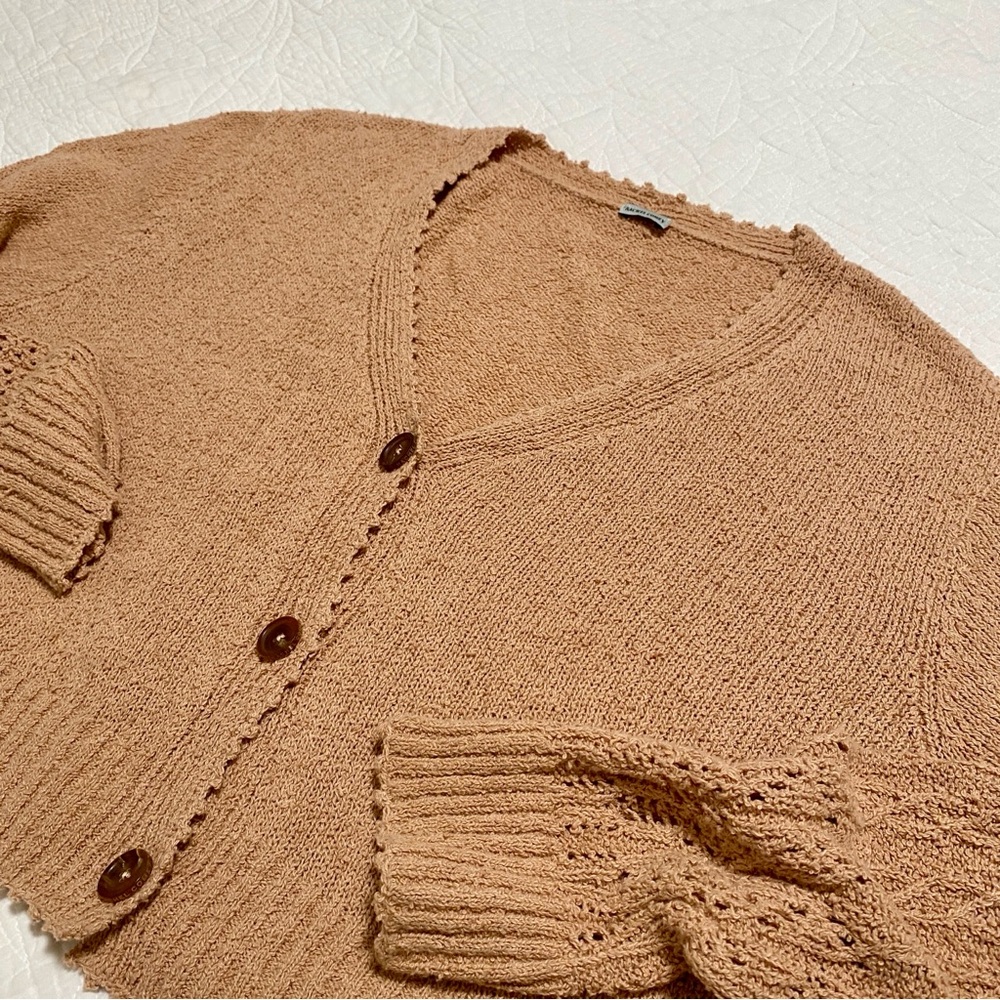 Rachel Comey Olia Cardigan Peruvian Cotton Camel Large - Picture 6 of 13